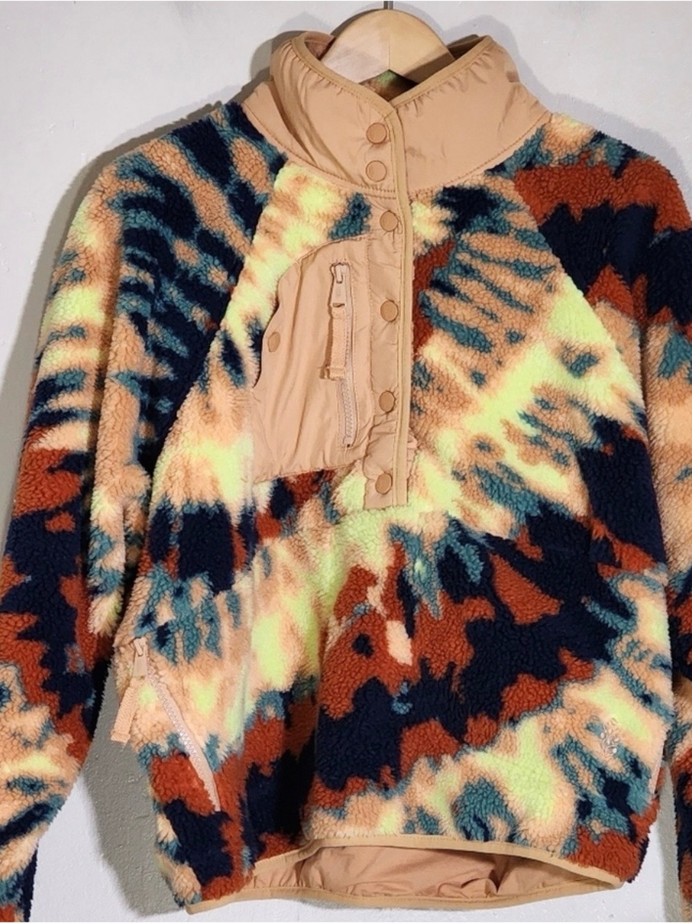Free People Hit the Slopes Fleece M Tie Dye - Picture 3 of 7